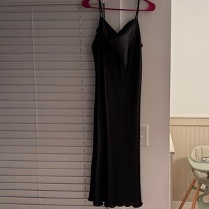 Elegant Black Bebe Slip Dress